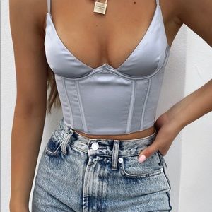 White Fox Acacia Bustier crop top